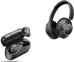 EarFun Free 2S Wireless Earbuds, Bluetooth Earbuds with Deep Bass Wave Pro Active Noise Canceling Headphones, Wireless Over Ear Bluetooth Headphones, LDAC Hi-Res Sound