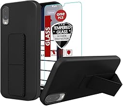 Case for Jitterbug Smart 3 / Lively Smart3 (Released 2021) Phone Case, Stand Case Protector Hidden Telescopic Folding Kickstand Shockproof Protective Cover- Black
