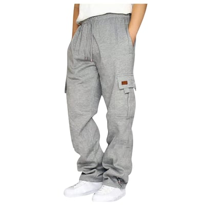RTRDE Men's Joggers Sweatpants Gym Running Workout Pants Athletic Drawstring Joggers with Pockets Joggers, S-5XL 5X-Large Light Gray