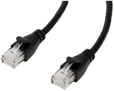 Amazon Basics CAT 6 Gigabit Ethernet Cable - RJ45, Gold-Plated, High-Speed 1Gbps, LAN Network Patch Cord (0.9m/3ft, Black) 0.9 m 1-Pack