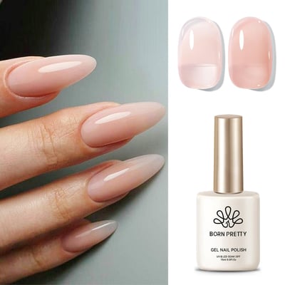 Born Pretty Jelly Gel Nail Polish Jelly Nude Gel Polish Sheer Translucent Skin Stone Natural Soak Off Gel Polish Nail Art DIY 15ML