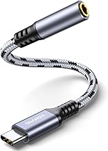 USB C to 3.5mm Audio Adapter - USB C Headphone Adapter Compatible with iPhone 16/15 Pro Max/15 Pro/15, Samsung Galaxy S24/S23/S22/S21 Ultra, iPad Pro, Pixel 8