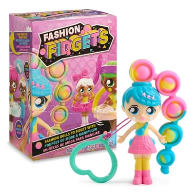 Fashion Fidgets Sensory Toy Dolls – Push Pop Fidget Toy Includes 1 Mystery Doll – Anxiety and Stress Relief for Kids Series 1