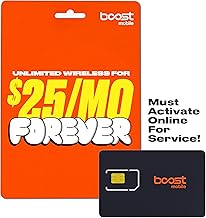 Boost Mobile SIM Kit | $25/mo Forever Unlimited Plan with Auto-Pay | Unlimited Talk, Text & Data | First Month Included | New Customers Only | US Phones Only