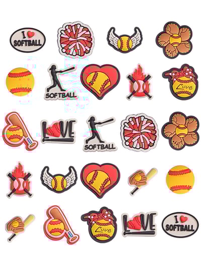 Sports Shoe Charms for Shoes,Baseball Softball Soccer Football Basketball Charms for Boy Girl Women Men