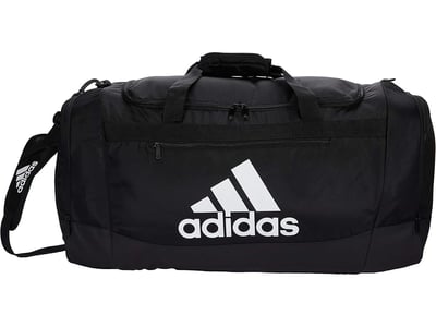 adidas Defender 4 Large Duffel Bag (Black/White) Handbags
