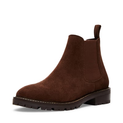 Steve Madden Women's Leopold Chelsea Boot 6 Brown Suede