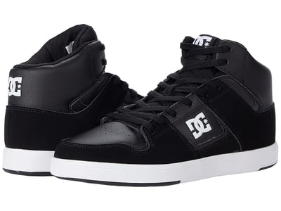 DC Cure Casual High-Top Skate Shoes Sneakers (Black/White) Men's Shoes