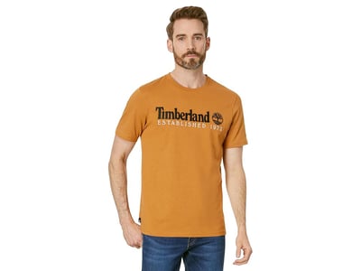 Timberland Short Sleeve Heavyweight Est. 1973 (Wheat Boot) Men's T Shirt