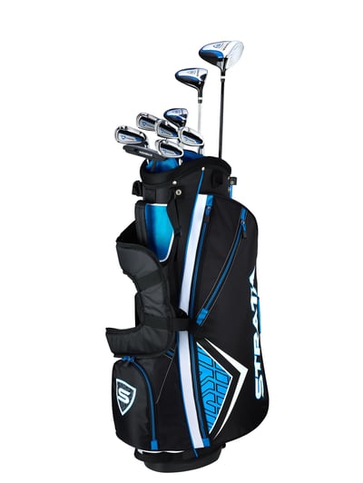 Callaway Men’s Strata Complete Golf Sets 2 Wds/1 Hyb/5 Irns/Putter/Bag Graphite/Steel Black/Blue Uniflex Left Callaway Men’s Strata Complete Golf Sets 2 Wds/1 Hyb/5 Irns/Putter/Bag Graphite/Steel Black/Blue Uniflex Left