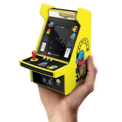 My Arcade Pac-Man Micro Player Pro: 6.75" Handheld Retro Mini Arcade, Arcade Classics Video Game Collectible Pac Man