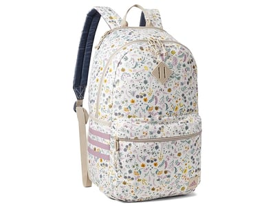 adidas Classic 3-Stripe Backpack 5.0 (Woodland Floral Chalk White/Wonder Orchid Purple) Backpack Bags