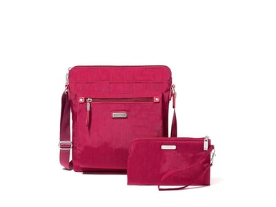 Baggallini Go Bagg with RFID Phone Wristlet (Beet Red) Cross Body Handbags