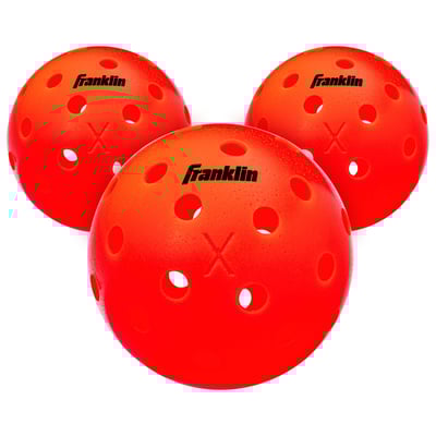 Franklin Sports X-40 Outdoor Pickleballs - Official Ball of USA Pickleball, APP Tour + Pickleball US Open - 3 Packs, 12 Packs, 36 Pickleball Buckets, 50, 100 + 400 Bulk Packs of Regulation Pickleballs 3 Count Ember
