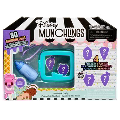 Just Play Disney Munchlings Mini Munch Displays, 7-Piece Color Change Figure Set, Blind Box, Kids Toys for Ages 3 Up Modern