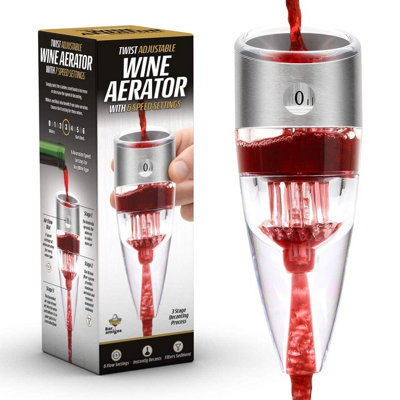 Bar Amigos Twist Aerator Red Or White Wine Aeration Pourer Oxygenator Taste Enhancer Dispenser