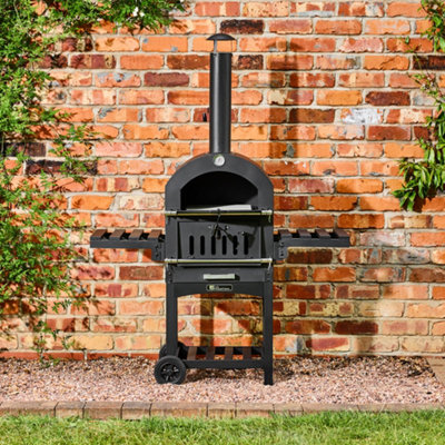 Fire Mountain Pizza Oven & Smoker, Charcoal Or Woodfire Pizza Oven For Outdoor Kitchen