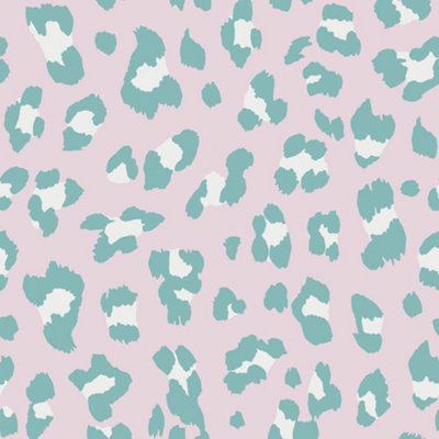 Envy Big Cat Bubblegum Animal Print Smooth Wallpaper Sample