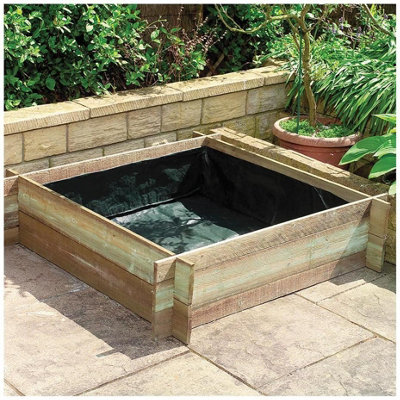 Westland Grow It Wooden Square 1 Metre Garden Raised Bed Liner Vegetable Garden
