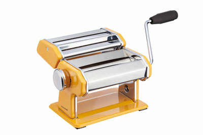 Kitchencraft World Of Flavours Yellow Stainless Steel Pasta Maker