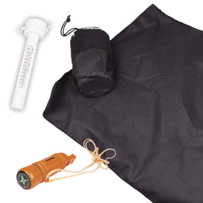 Valiant Outdoor Sports And Wild Swimming Kit Includes Thermometer, Mini Towel, Whistle And More