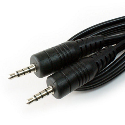 1M 3.5mm 4 Pole Male Jack Plug Cable Lead Av Cartv Camera Camcorder 3 Ring