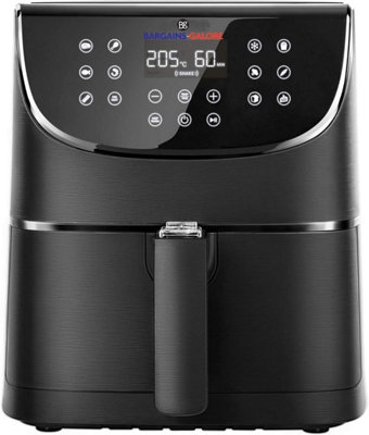 5.5 Litre Air Fryer Oven Oil Free Healthy Eating Cooker 12 Preset Options Touch Screen Energy & Time Saver