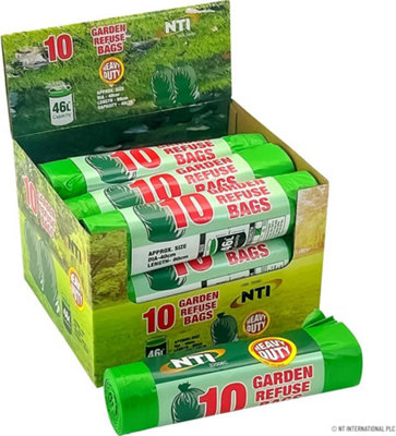 Pack Of 50 Bin Liners Deal For Garden Rubbish Waste Versatile Heavy Duty Refuse Sacks Bin Bags Recycled Tear Resistant Home