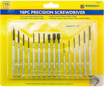 Marksman 16Pc Precision Screwdriver Tool Set Kit Laptop Jewellers Watch Electronic