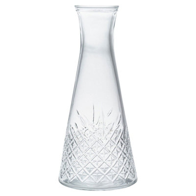 Queensway Home and Dining Queensway Home & Dining Height 26Cm 940Ml Glass Wine Carafe Jug Water Juice Pitcher Tableware Dishwasher Safe