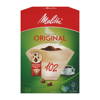 Reliapart Melitta 102 Brown Coffee Filter Papers (Pack Of 80, 6658694)