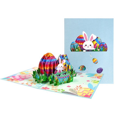 Peek- A-Bunny Festive Easter Pop-Up Greeting Card