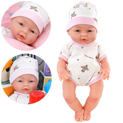 BiBi Doll Bibi Baby Doll Newborn Girl 14 Inches Anatomically Correct Full Vinyl Body Gift