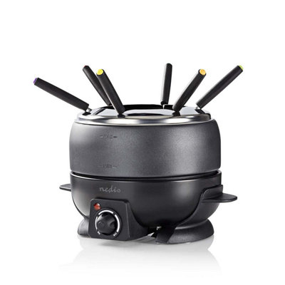 Nedis Electric Fondue Set, 2.3L, With 6 Forks, Adjustable Temperature Control And Non-Stick Coating