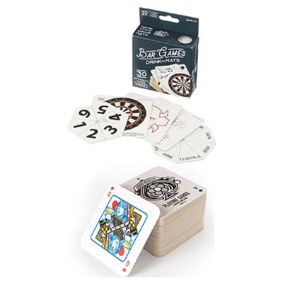 Suck Uk Bar Games Mats & Playing Card Drink Mats
