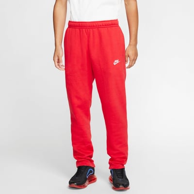 Nike Men's Sportswear Club Fleece Sweatpants in University Red/University Red/White Size: 2XL