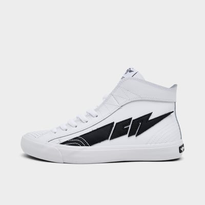 Women's Creative Recreation Zeus Hi Leather Casual Shoes in White/Black Size: 6.5