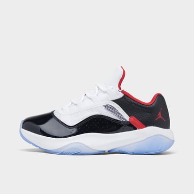Jordan Big Kids Air 11 CMFT Low Casual Shoes in White/University Red/Black Size: 6.0