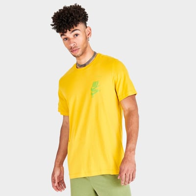 Nike Men's Sportswear Essentials+ Futura Glitch Graphic Short-Sleeve T-Shirt in Vivid Sulfur Size: XL
