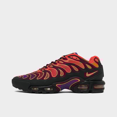 Nike Men's Air Max Plus Drift Casual Shoes in Black/Field Purple/Laser Orange Size: 6.0