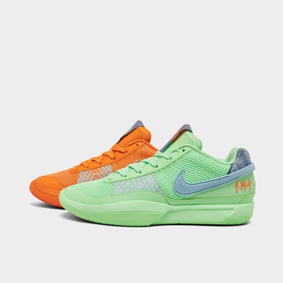 Nike Men's Ja 1 Basketball Shoes in Bright Mandarin/Multi/Vapor Green Size: 10.5