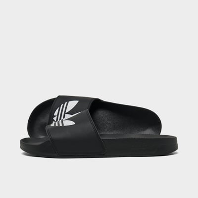 adidas Men's Originals adilette Lite Slide Sandals in Black/White Size: 7.0