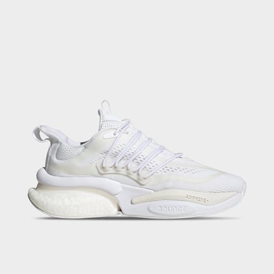 adidas Men's AlphaBoost V1 Running Shoes in White/White/Chalk White Size: 11.0