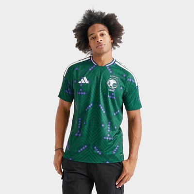 adidas Men's Saudi Arabia Home Replica Soccer Jersey in Aurora Ivy/White Size: 2XL