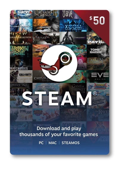 Valve Steam Wallet Gift Card $50