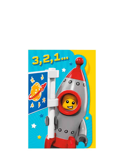 Hallmark Lego Rocket Birthday Card