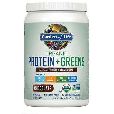 Garden of Life Organic Protein + Greens Powder - Chocolate