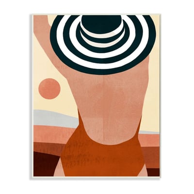 Stupell Home Decor Fashion Hat Swimwear Summer Fun Wall Art, Multi
