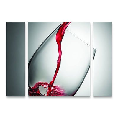 Trademark Fine Art Wine Glass Canvas Wall Art 3-piece Set, Multi