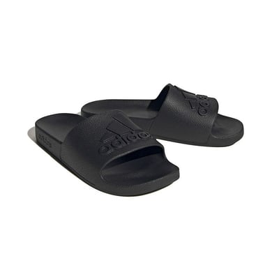 adidas Adilette Men's Aqua Slide Sandals, Size: 4, Black Black Black